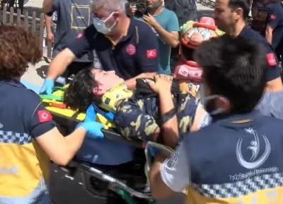 لحظه سقوط یک وسیله در شهربازی ترکیه